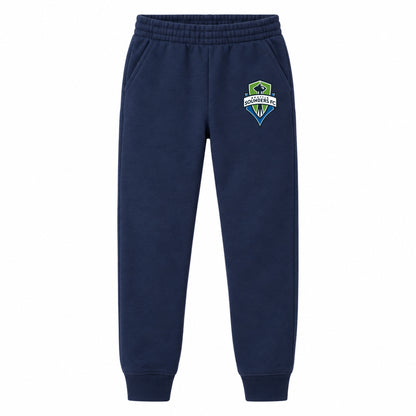 Seattle Sounders FC youth jogger sweatpants, Navy Blue, Youth Large ages 10–12