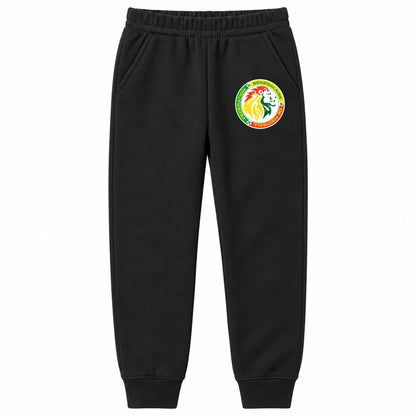 Senegal National Soccer Team youth jogger sweatpants, Black, Youth Large ages 10–12