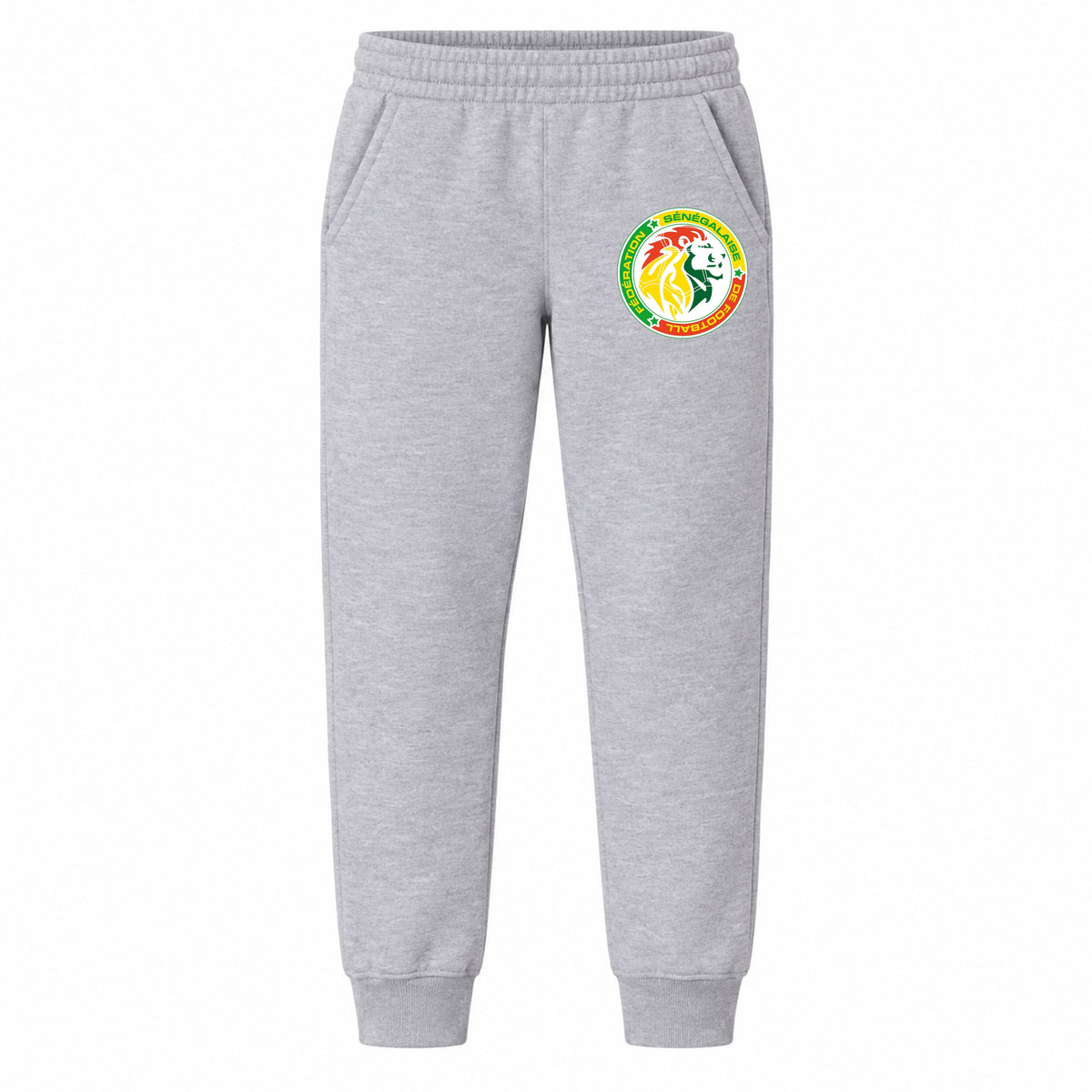 Senegal National Soccer Team youth jogger sweatpants, Grey, Youth Large ages 10–12
