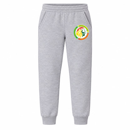 Senegal National Soccer Team youth jogger sweatpants, Grey, Youth Large ages 10–12