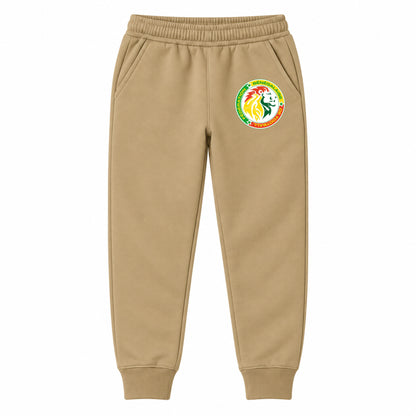 Senegal National Soccer Team youth jogger sweatpants, Khaki, Youth Large ages 10–12