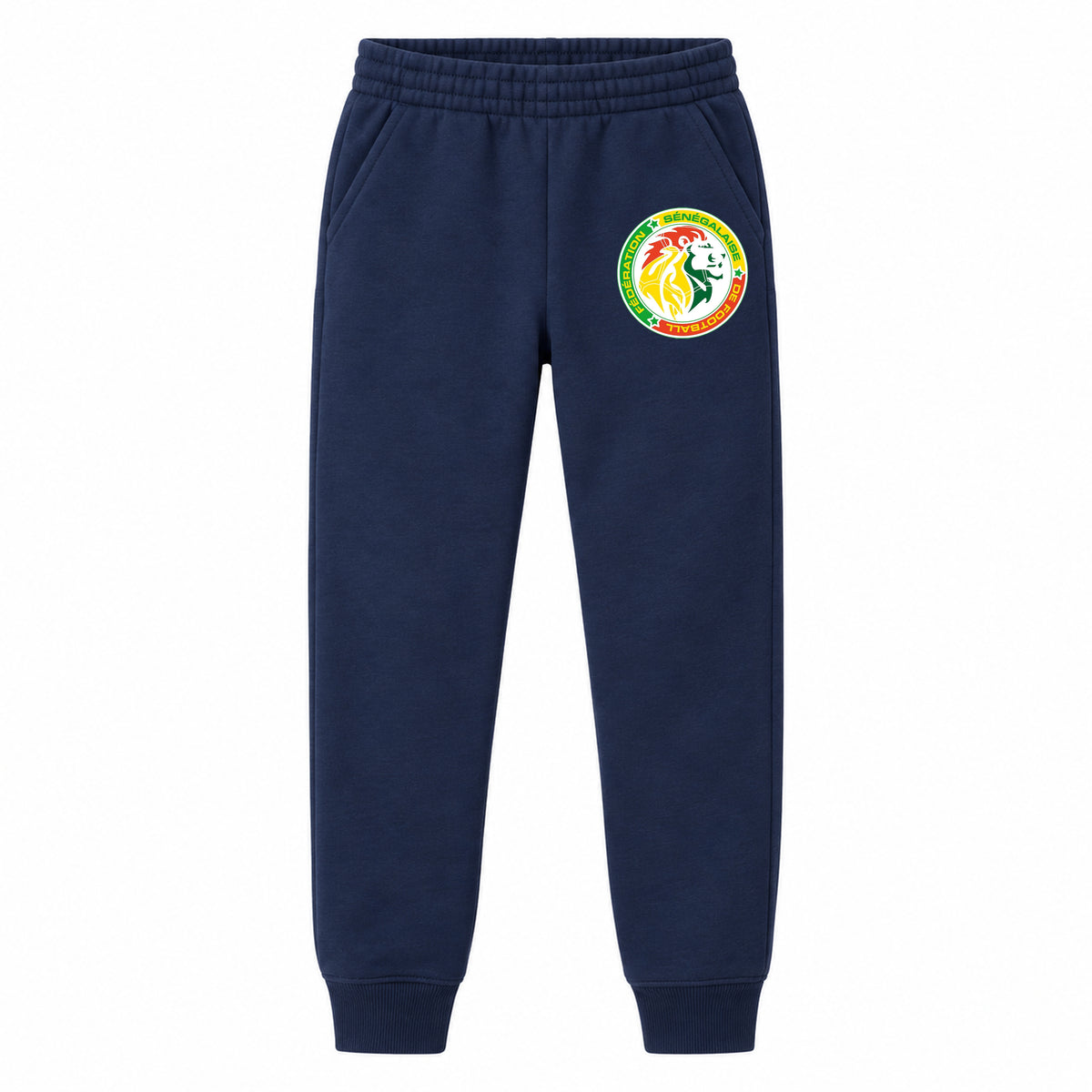 Senegal National Soccer Team youth jogger sweatpants, Navy Blue, Youth Large ages 10–12