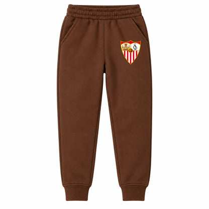 Sevilla FC youth jogger sweatpants, Brown, Youth Large ages 10–12