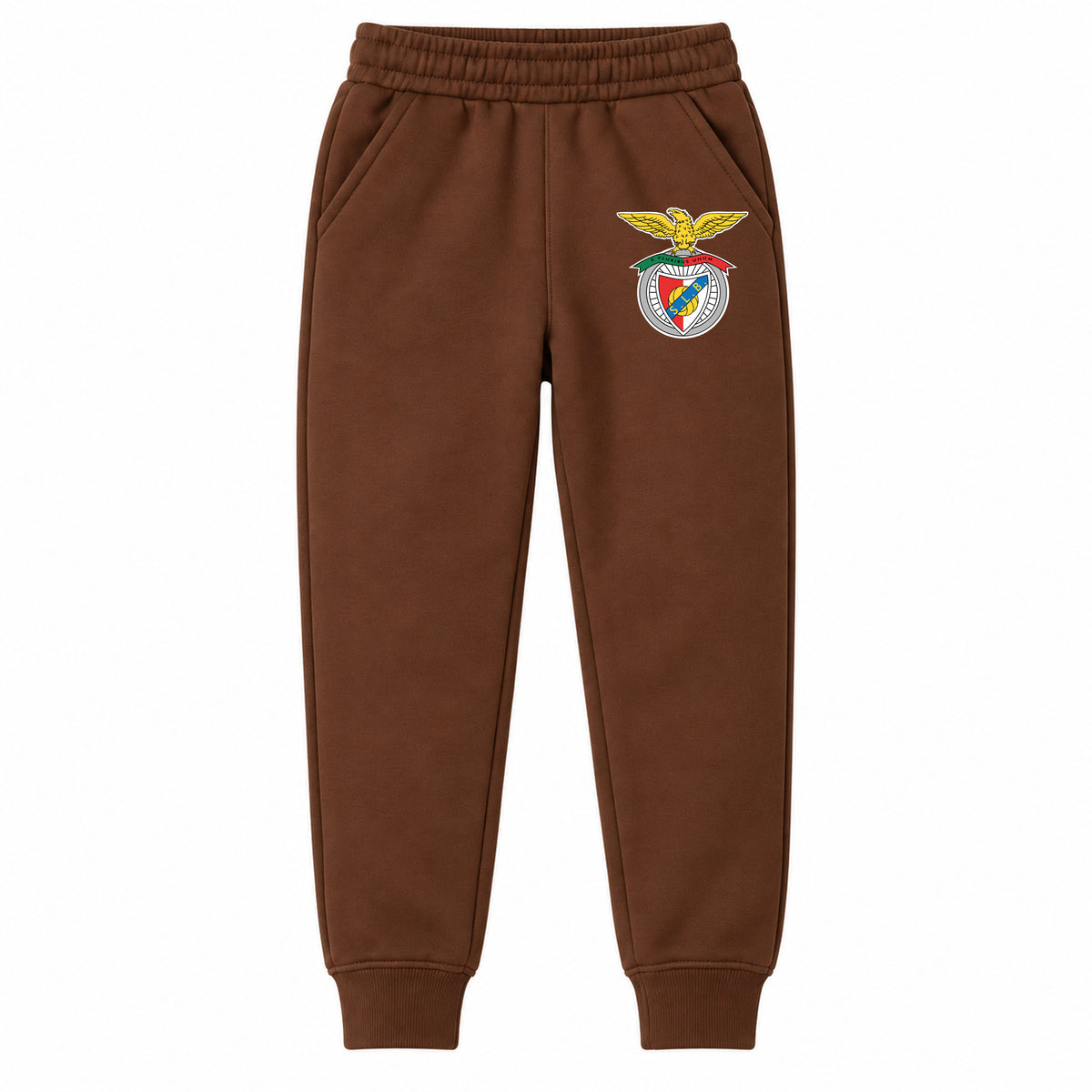 SL Benfica FC youth jogger sweatpants, Brown, Youth Large ages 10–12