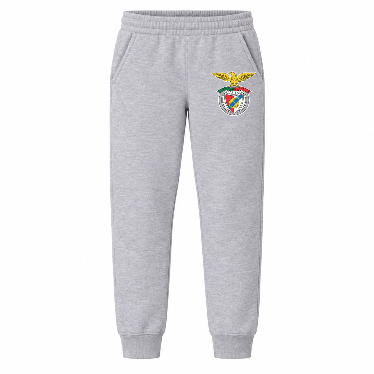 SL Benfica FC youth jogger sweatpants, Grey, Youth Large ages 10–12