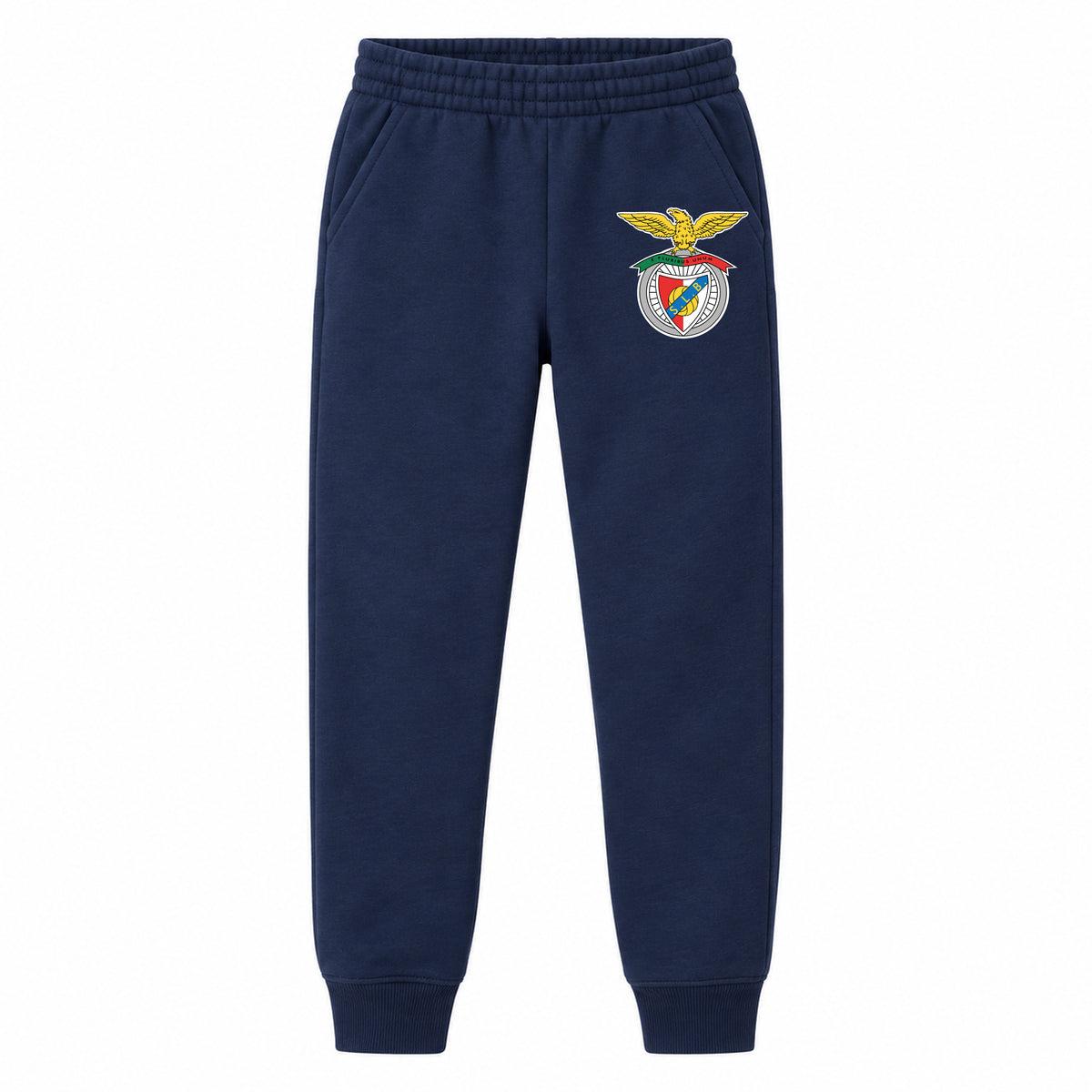 SL Benfica FC youth jogger sweatpants, Navy Blue, Youth Large ages 10–12