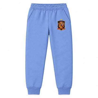 Spain National Soccer Team youth jogger sweatpants, Carolina Blue, Youth Large ages 10–12