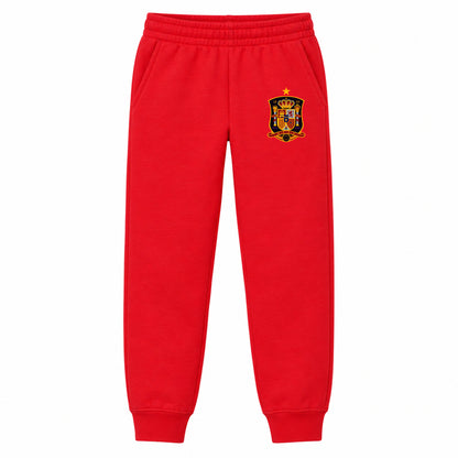 Spain National Soccer Team youth jogger sweatpants, Red, Youth Large ages 10–12