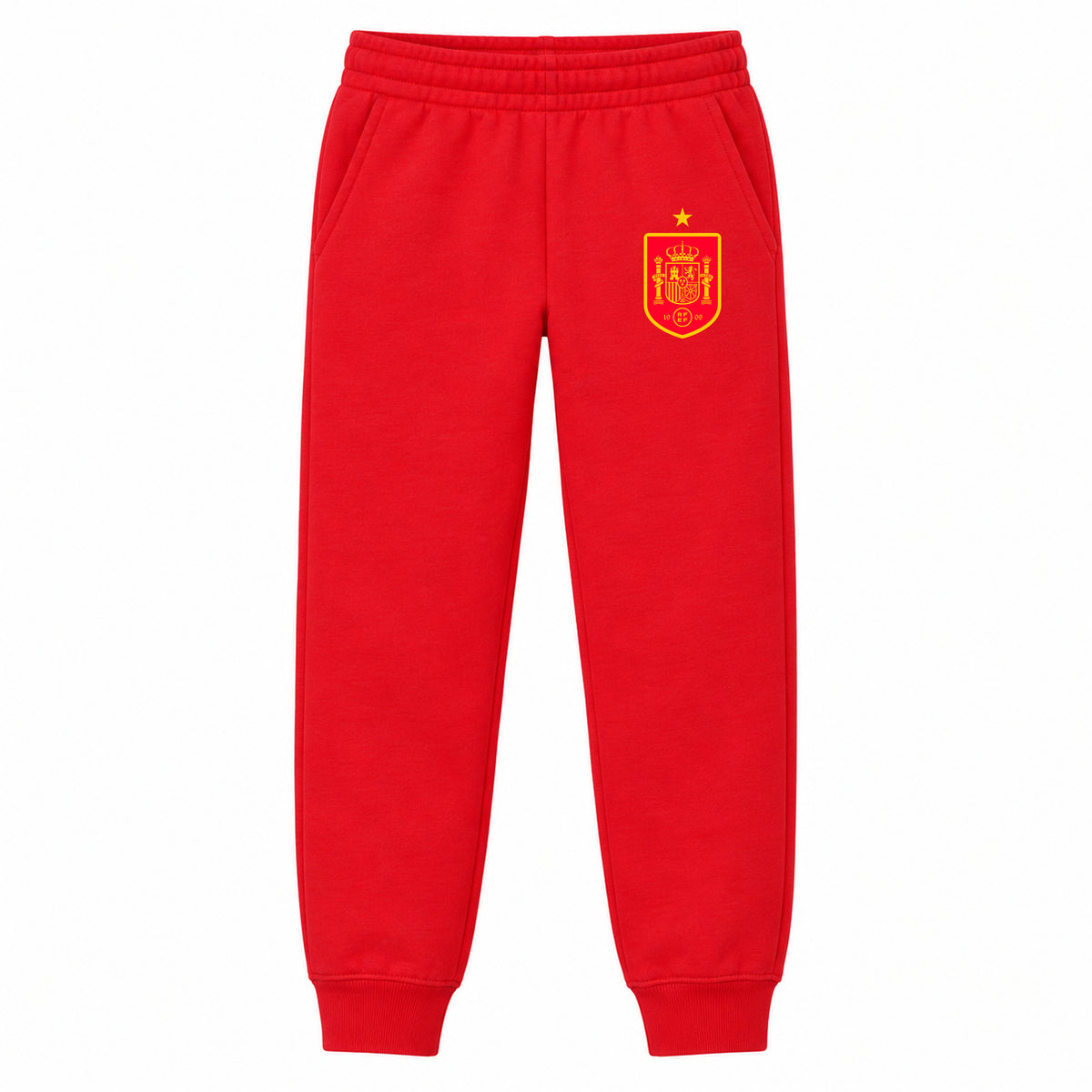 Spain Red Logo National Soccer Team youth jogger sweatpants, Red, Youth Large ages 10–12