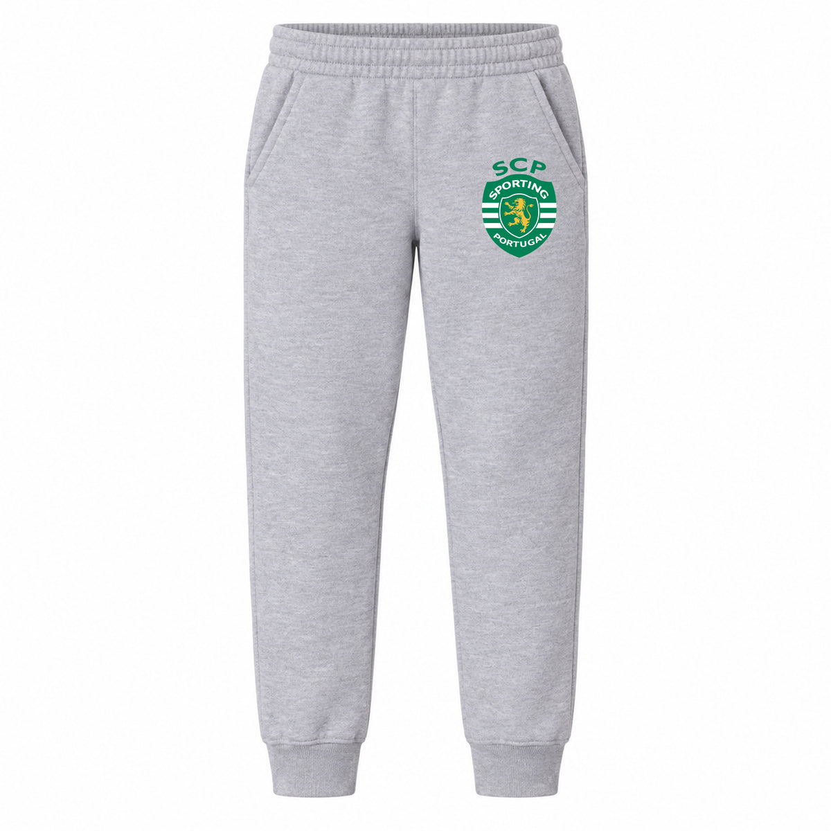 Sporting CP FC youth jogger sweatpants, Grey, Youth Large ages 10–12