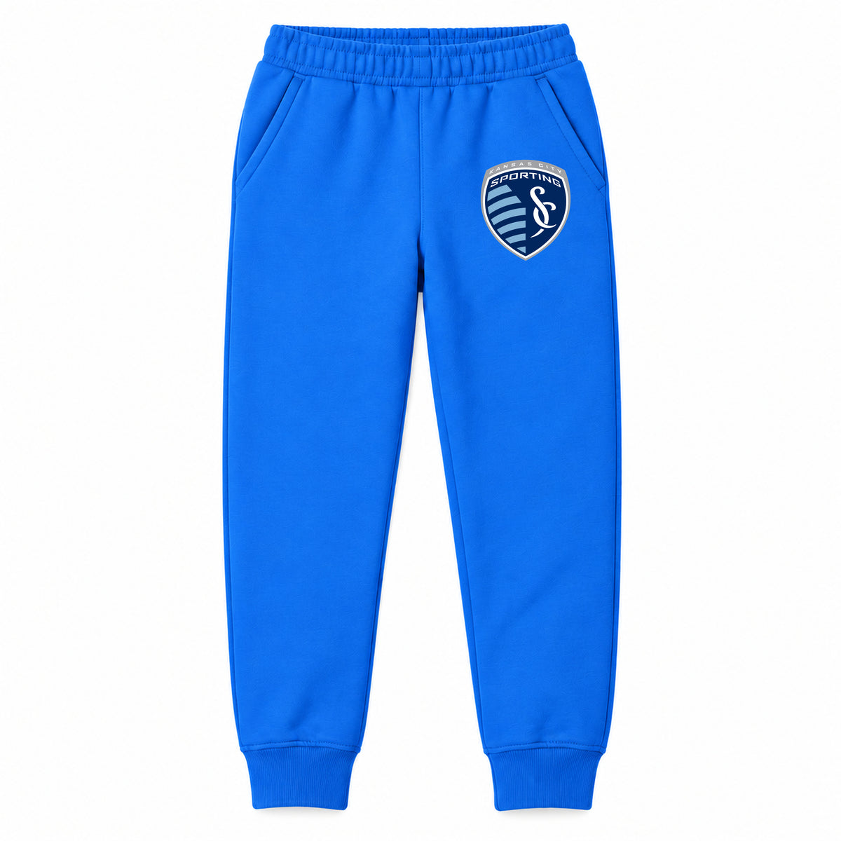 Sporting Kansas City FC youth jogger sweatpants, Blue, Youth Large ages 10–12