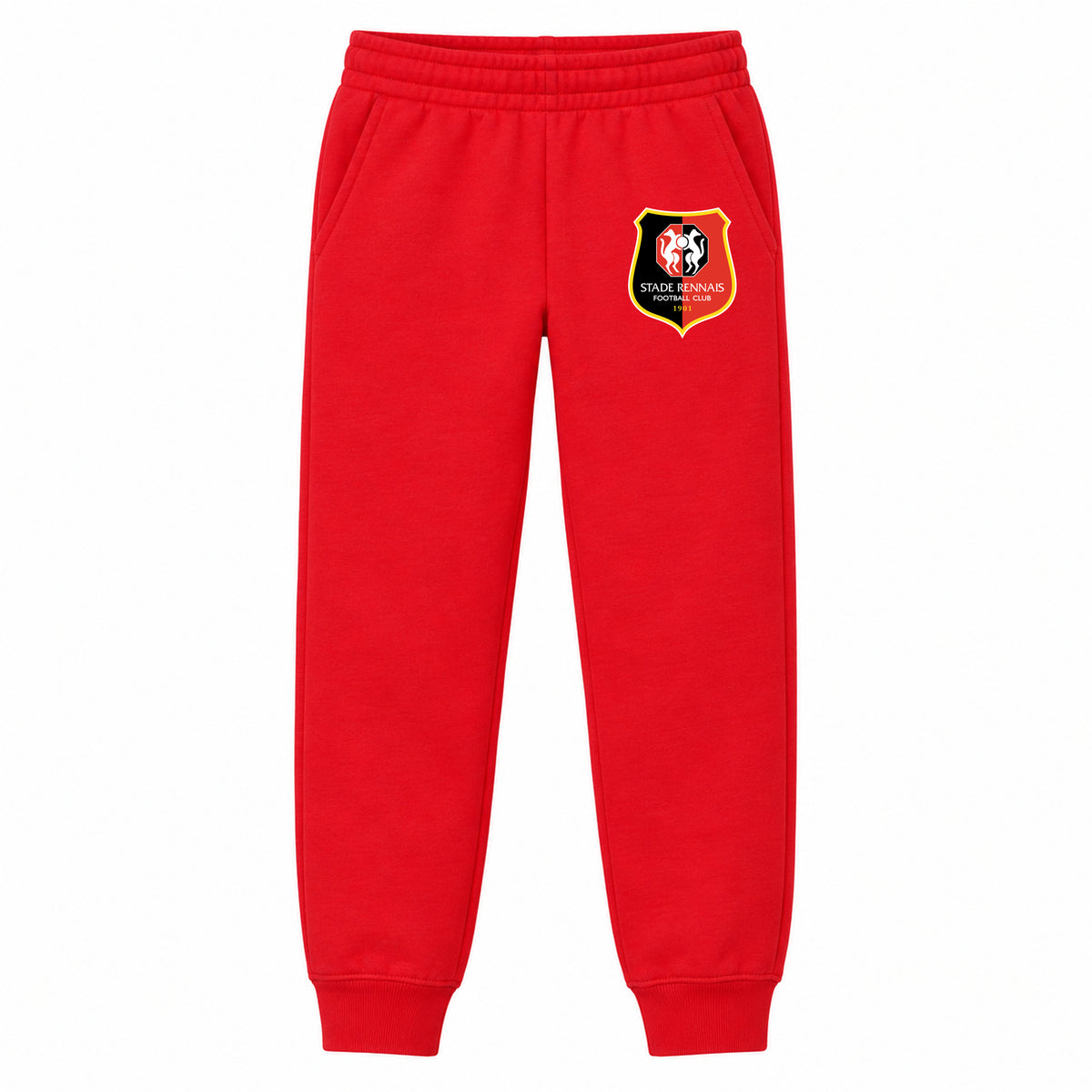 Stade Rennais FC youth jogger sweatpants, Red, Youth Large ages 10–12