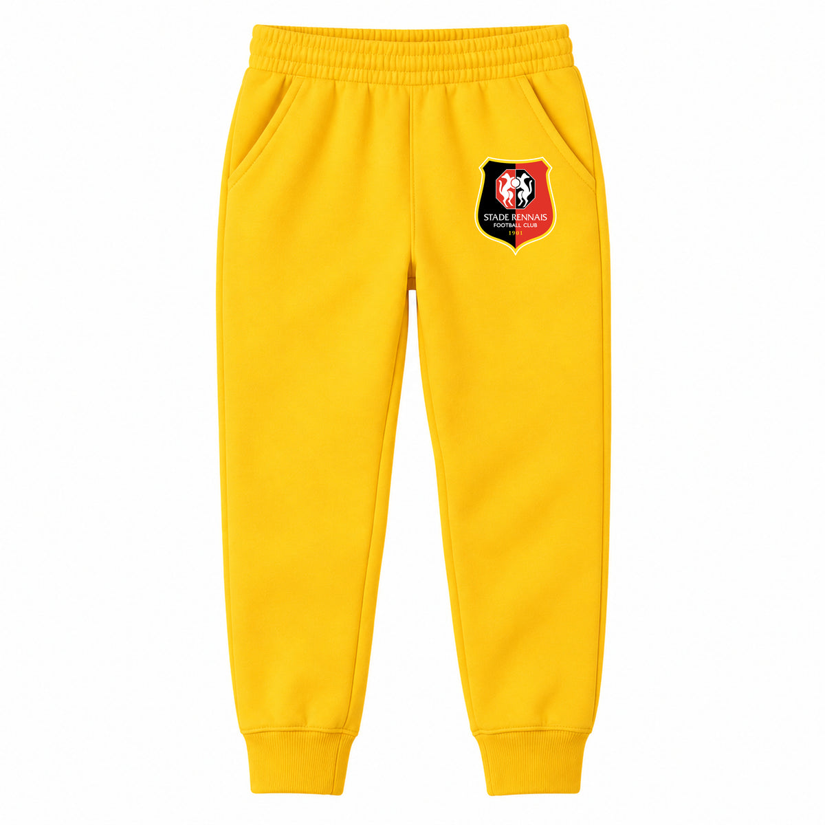 Stade Rennais FC youth jogger sweatpants, Yellow, Youth Large ages 10–12