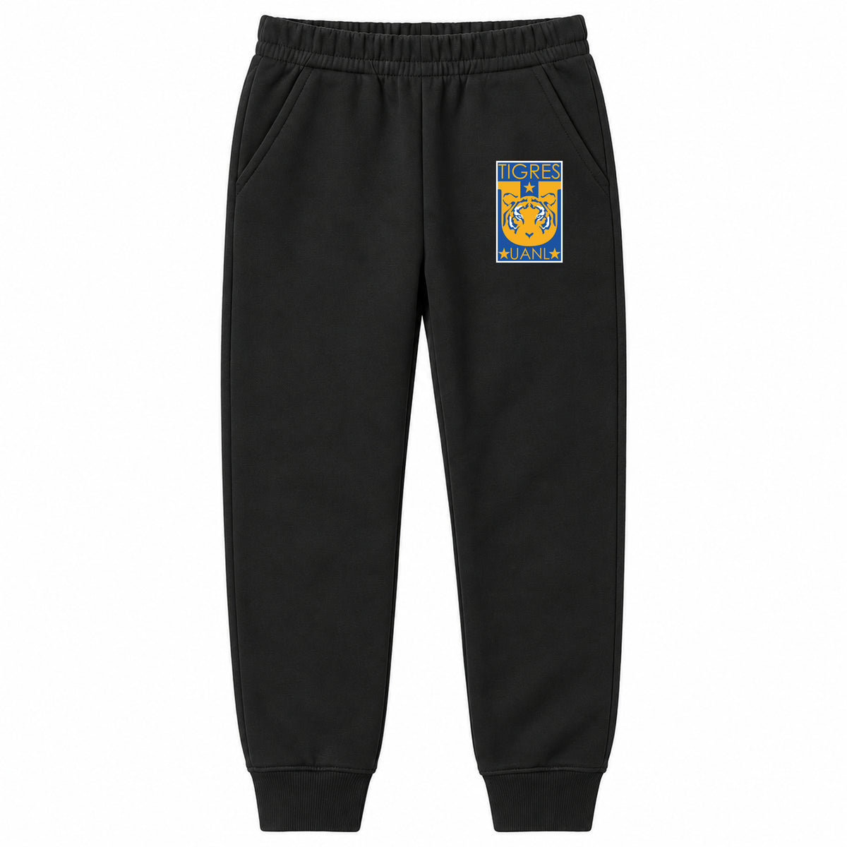 Tigres UANL FC youth jogger sweatpants, Black, Youth Large ages 10–12