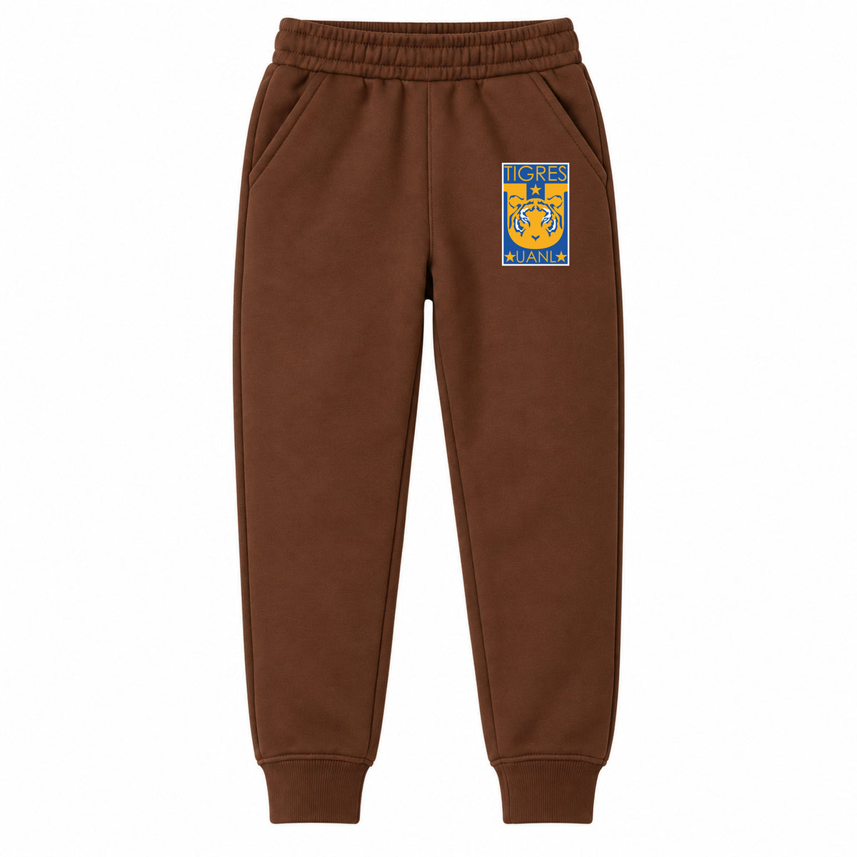 Tigres UANL FC youth jogger sweatpants, Brown, Youth Large ages 10–12