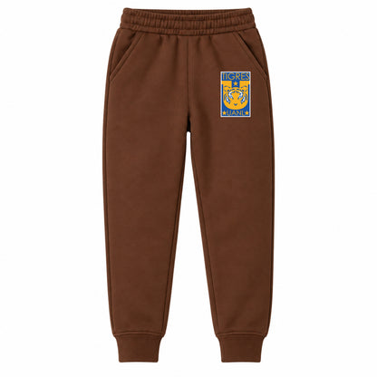 Tigres UANL FC youth jogger sweatpants, Brown, Youth Large ages 10–12