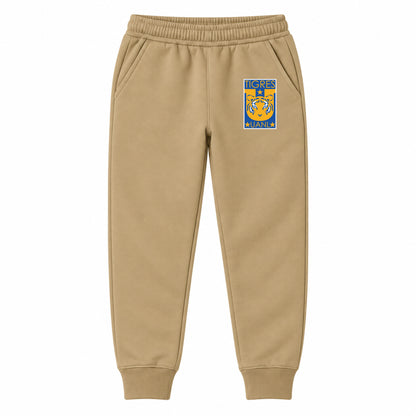 Tigres UANL FC youth jogger sweatpants, Khaki, Youth Large ages 10–12