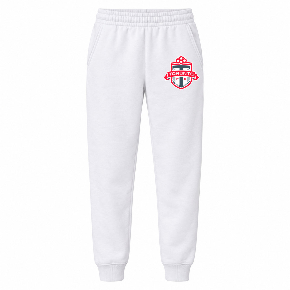 Toronto FC youth jogger sweatpants, White, Youth Large ages 10–12