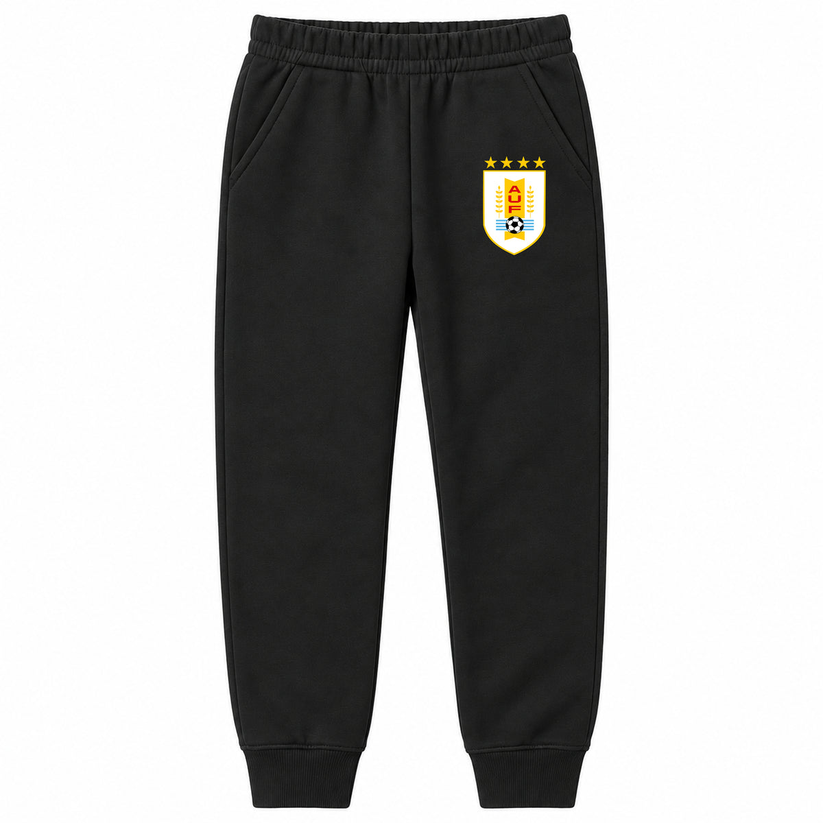 Uruguay National Soccer Team youth jogger sweatpants, Black, Youth Large ages 10–12