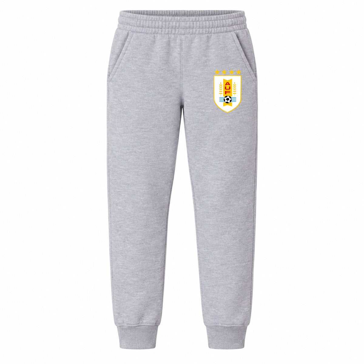 Uruguay National Soccer Team youth jogger sweatpants, Grey, Youth Large ages 10–12