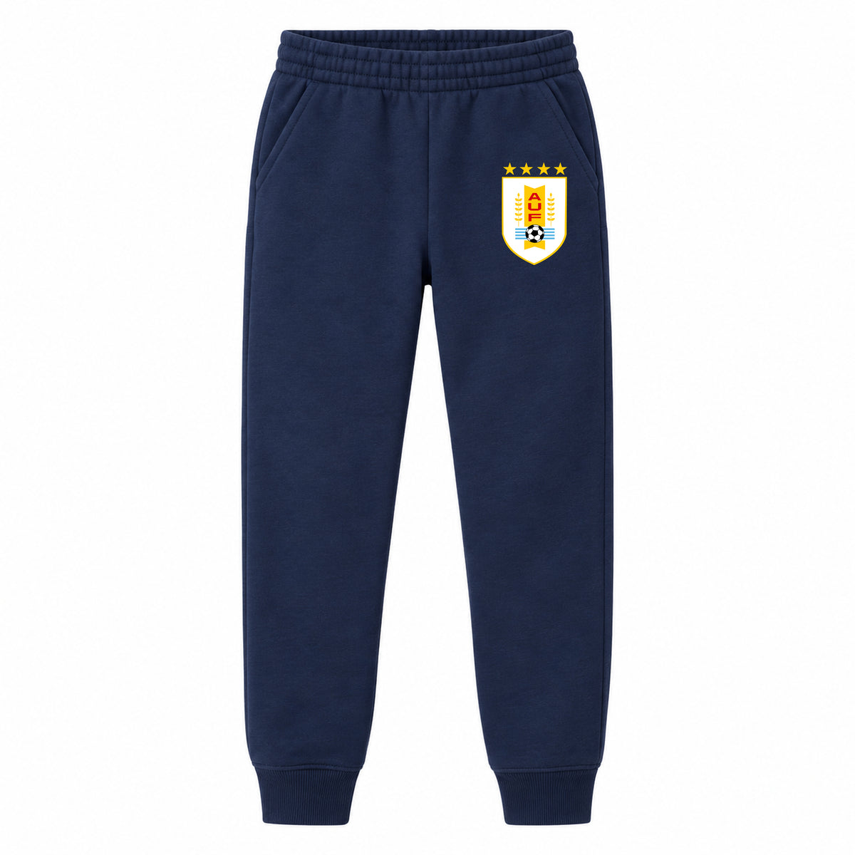 Uruguay National Soccer Team youth jogger sweatpants, Navy Blue, Youth Large ages 10–12