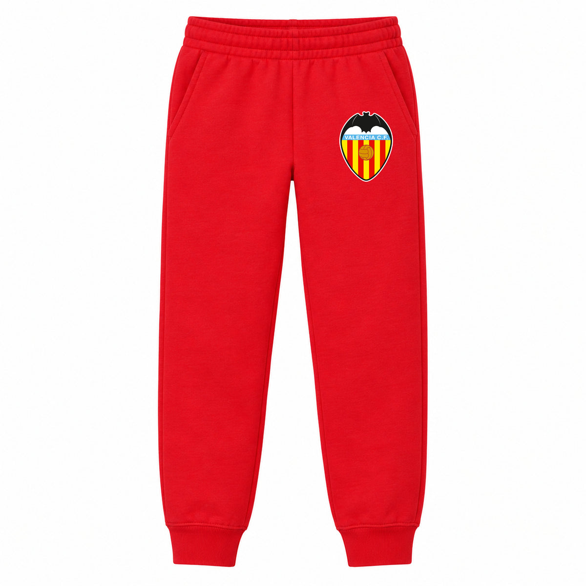 Valencia FC youth jogger sweatpants, Red, Youth Large ages 10–12