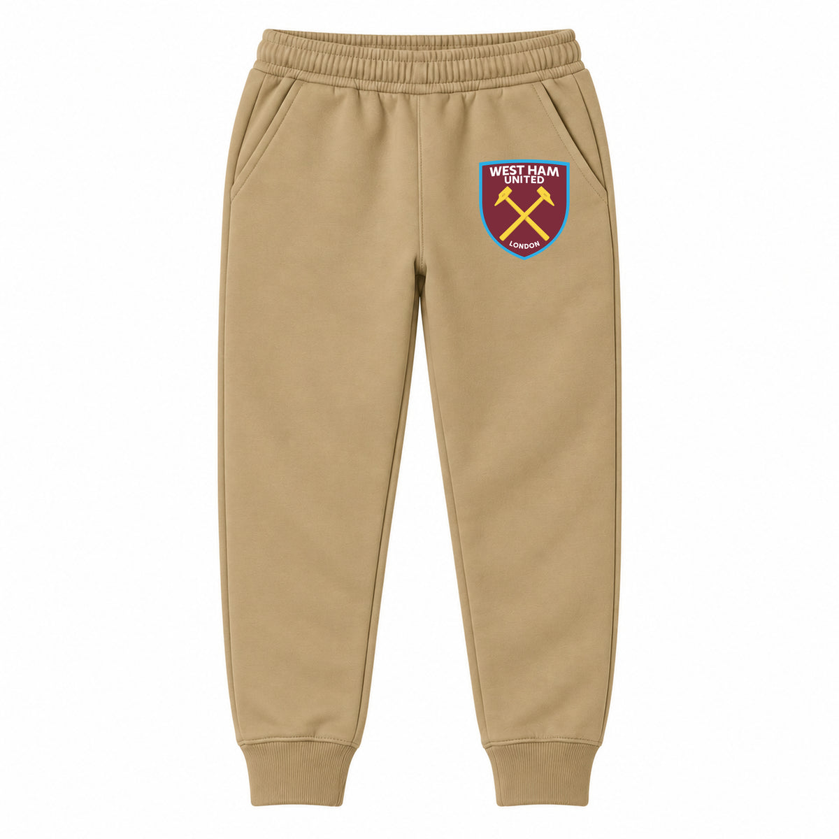 West Ham United FC youth jogger sweatpants, Khaki, Youth Large ages 10–12