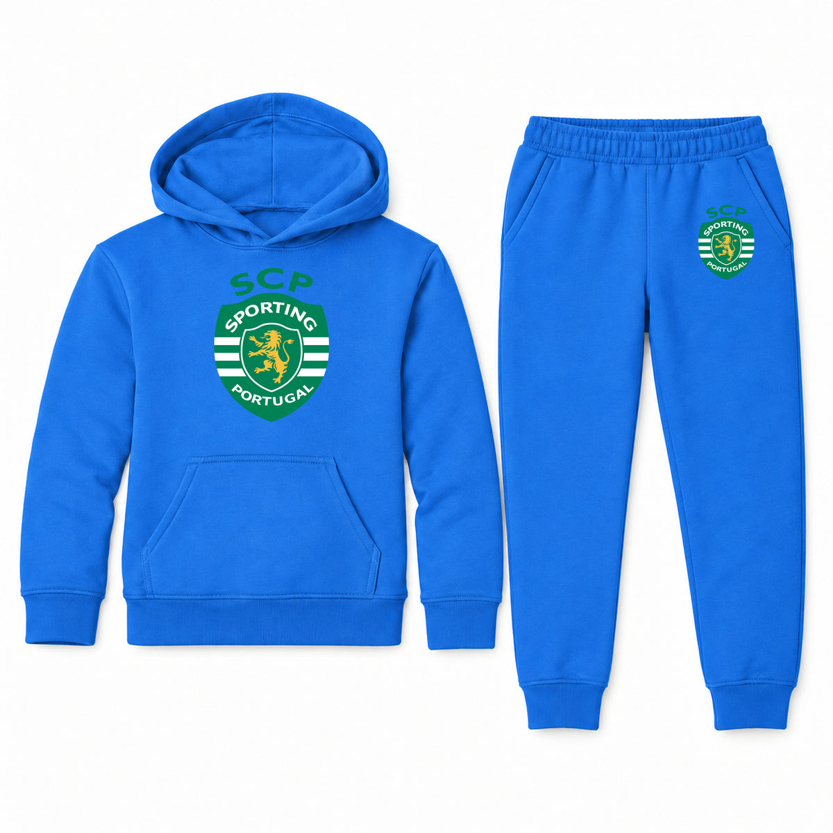 Sporting CP FC youth hoodie jogger set, Blue, Youth Large ages 10–12