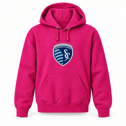 Sporting Kansas City FC - Youth Large Hoodie (Ages 10–12) | Color: Hot Pink