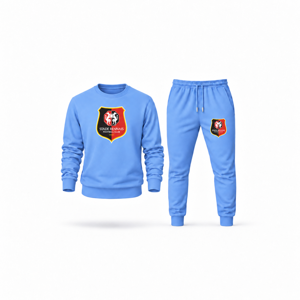 Men's Stade Rennais FC Sweatshirt Joggers Set | Color: Carolina Blue | Main