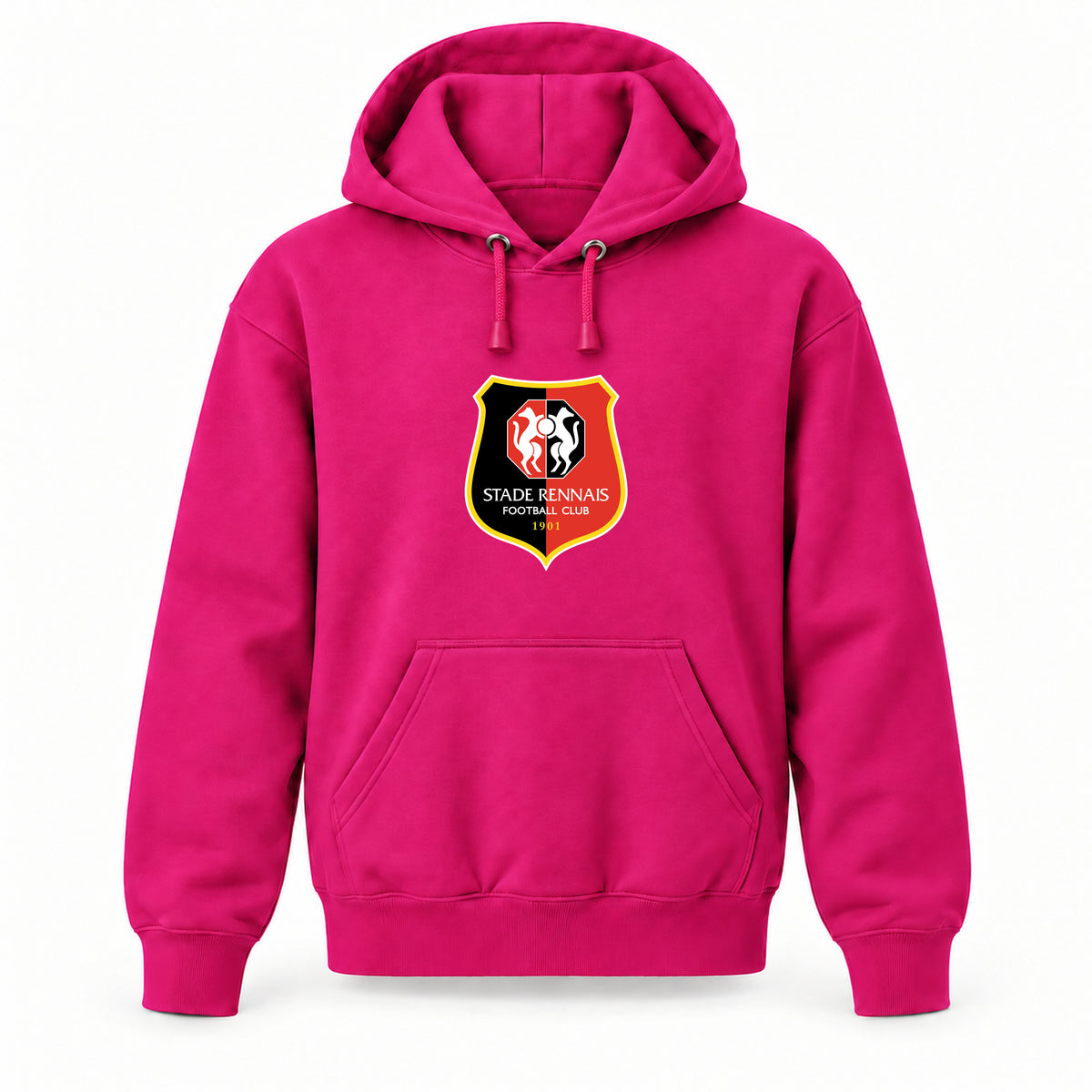 Stade Rennais FC - Youth Large Hoodie (Ages 10–12) | Color: Hot Pink