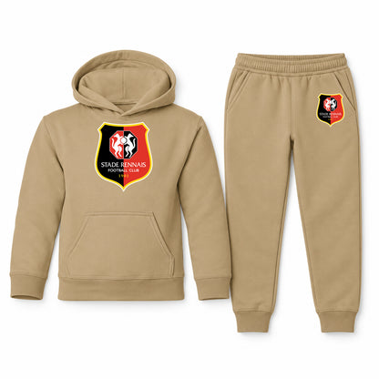 Stade Rennais FC youth hoodie jogger set, Khaki, Youth Large ages 10–12