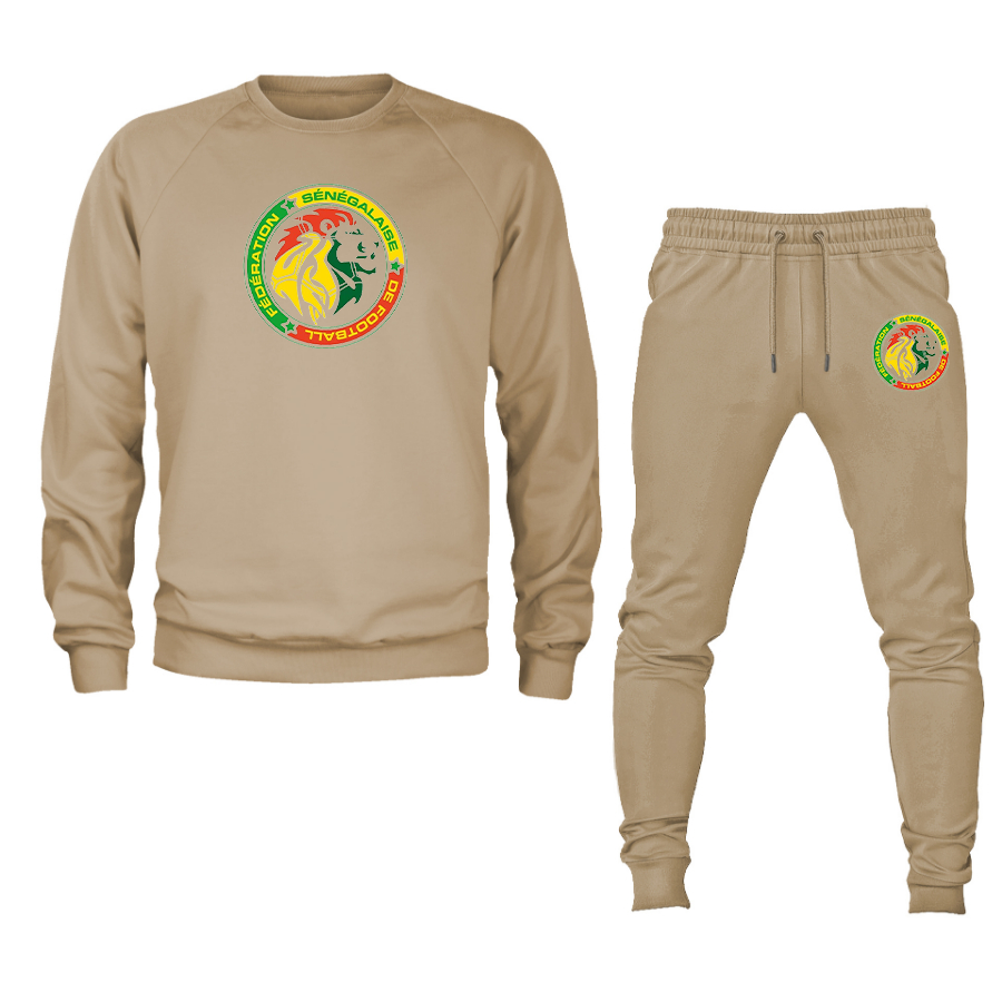 Men's Senegal National Soccer Team Crewneck Sweatshirt Joggers Suit