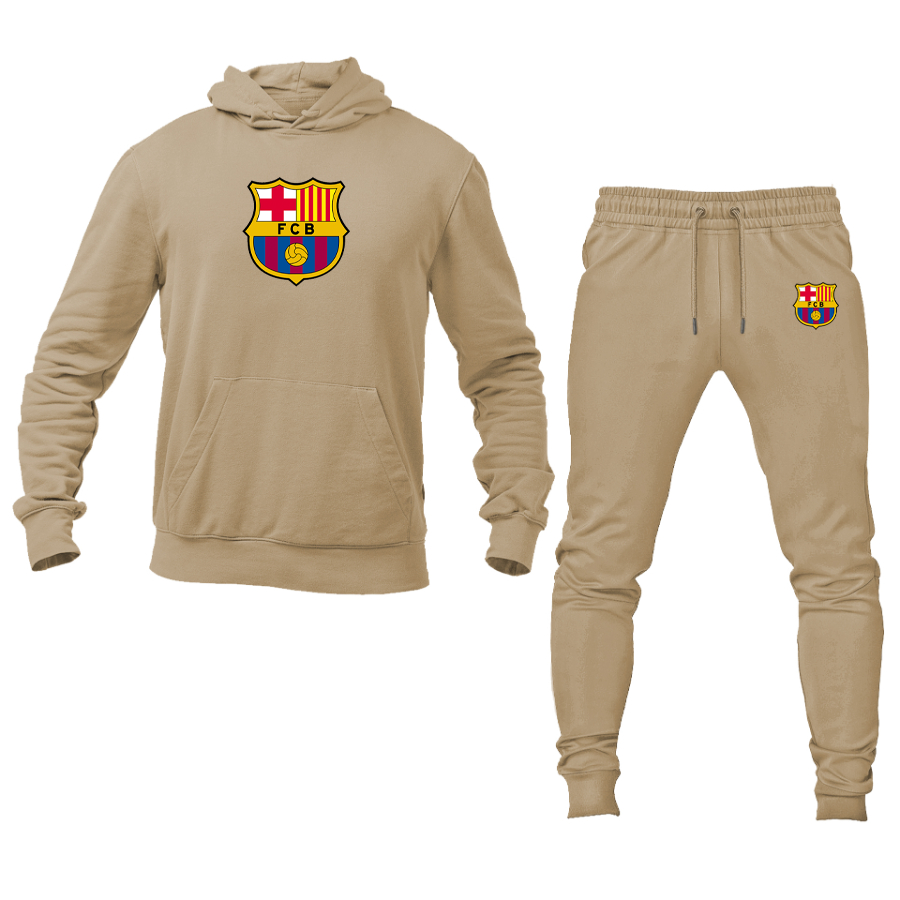 Men's F.C. Barcelona Soccer Logo Hoodie Joggers Set