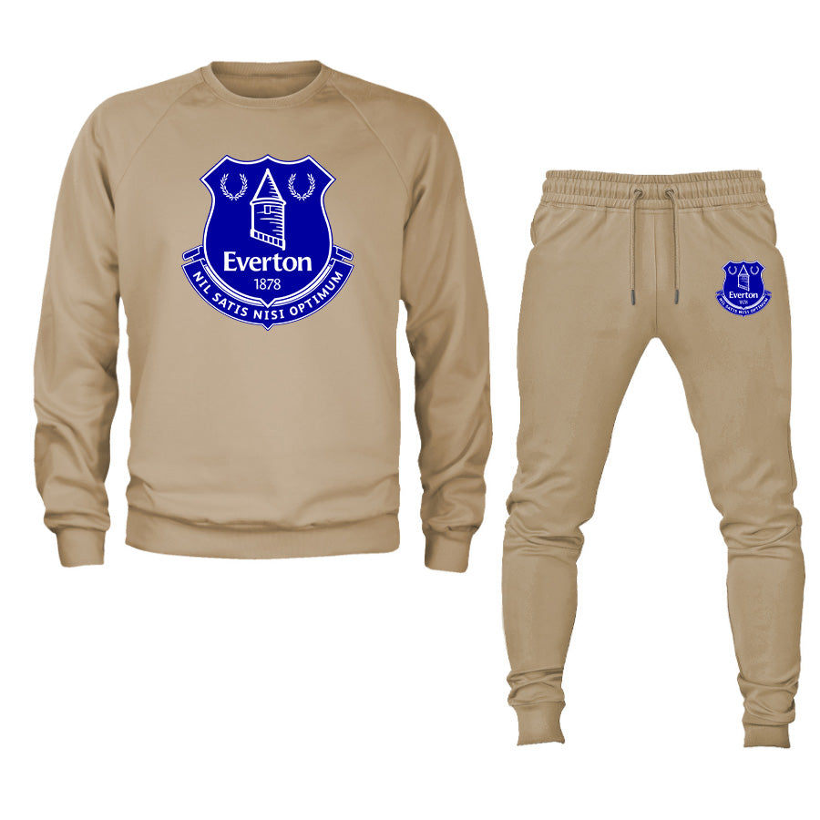 Men's Everton FC Logo Crewneck Sweatshirt Joggers Suit