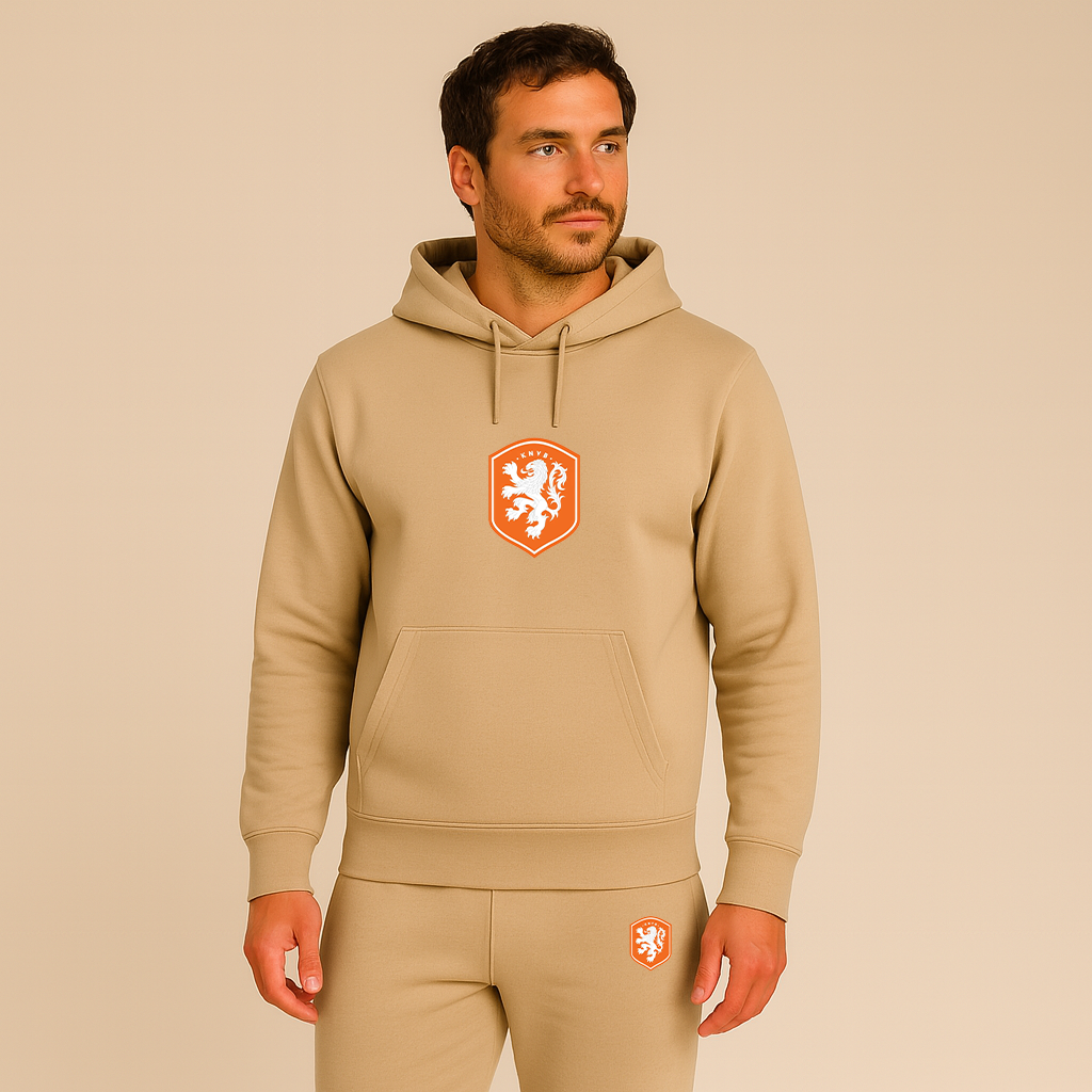 Men's Netherlands National Soccer Team Hoodie Joggers Set