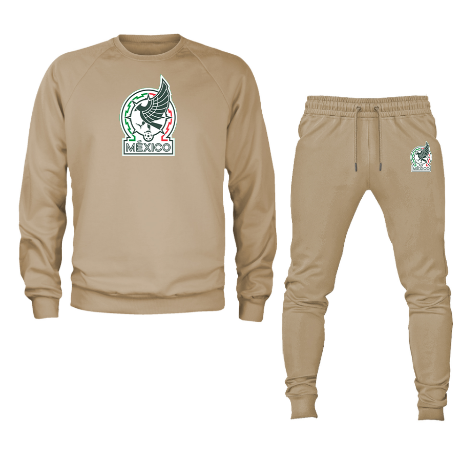 Men’s Mexico Soccer Soccer Logo Crewneck Sweatshirt Joggers Suit