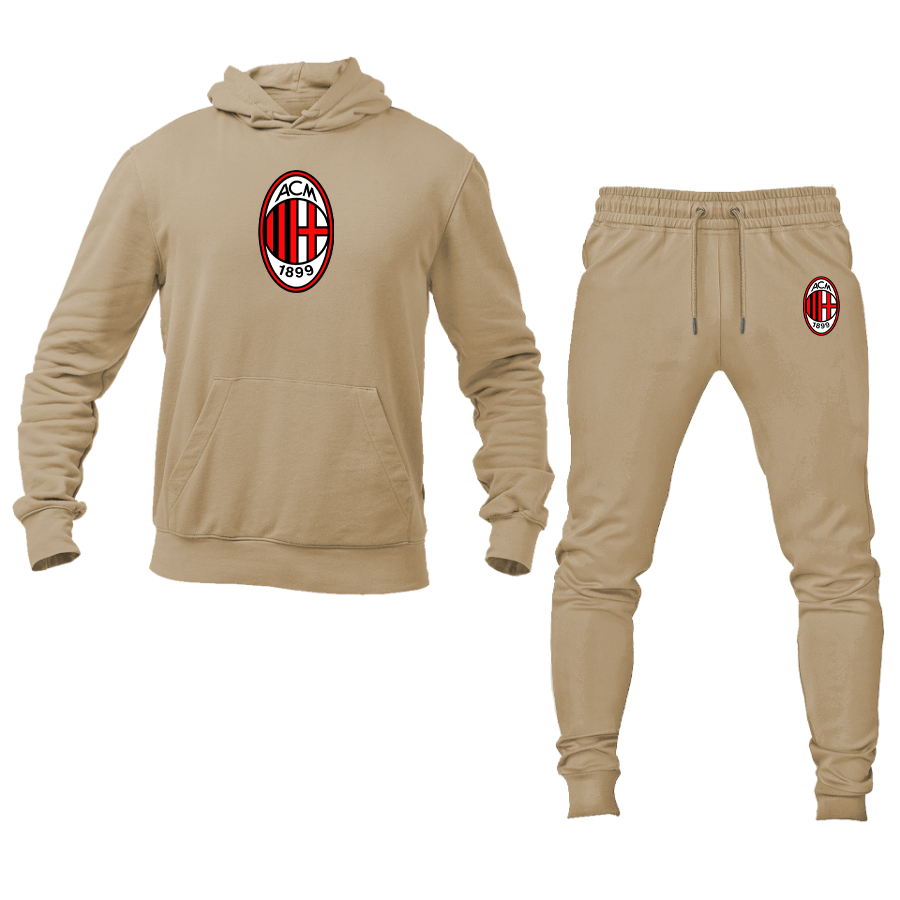 Men’s AC Milan Soccer Logo Hoodie Joggers Set