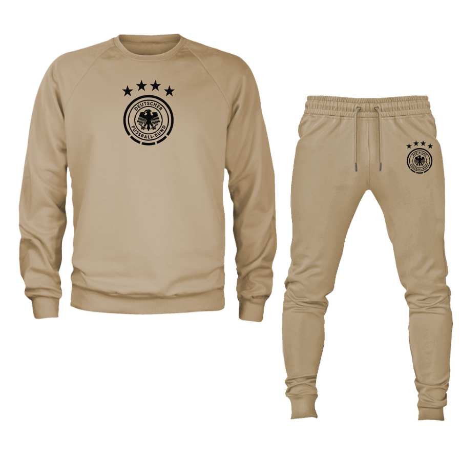 Men's Germany Soccer Logo Crewneck Sweatshirt Joggers Suit