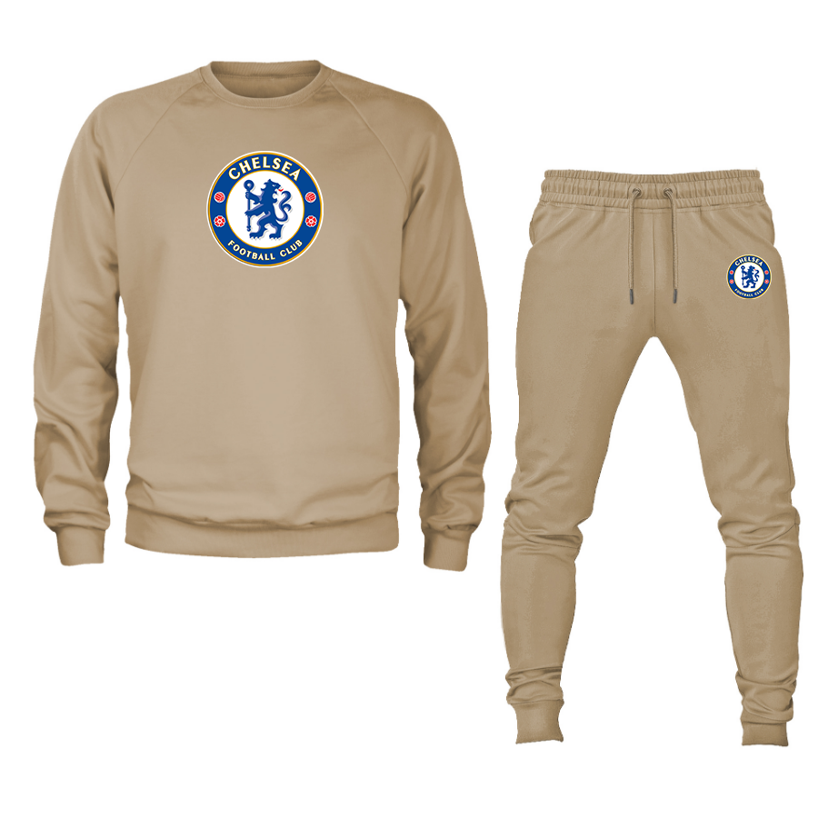 Men's Chelsea Soccer Soccer Logo Crewneck Sweatshirt Joggers Suit