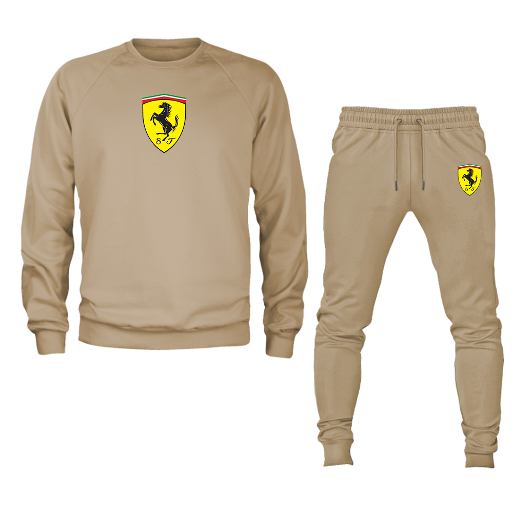 Men’s Ferrari Motorsport Car Crewneck Sweatshirt Joggers Suit