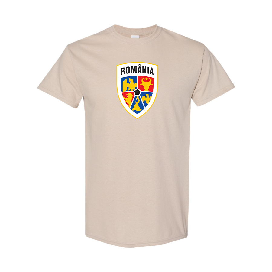 Men's Romania National Soccer Team Cotton T-Shirt