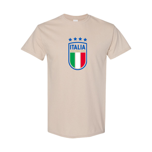 Youth Kids Italy National Soccer Cotton T-Shirt