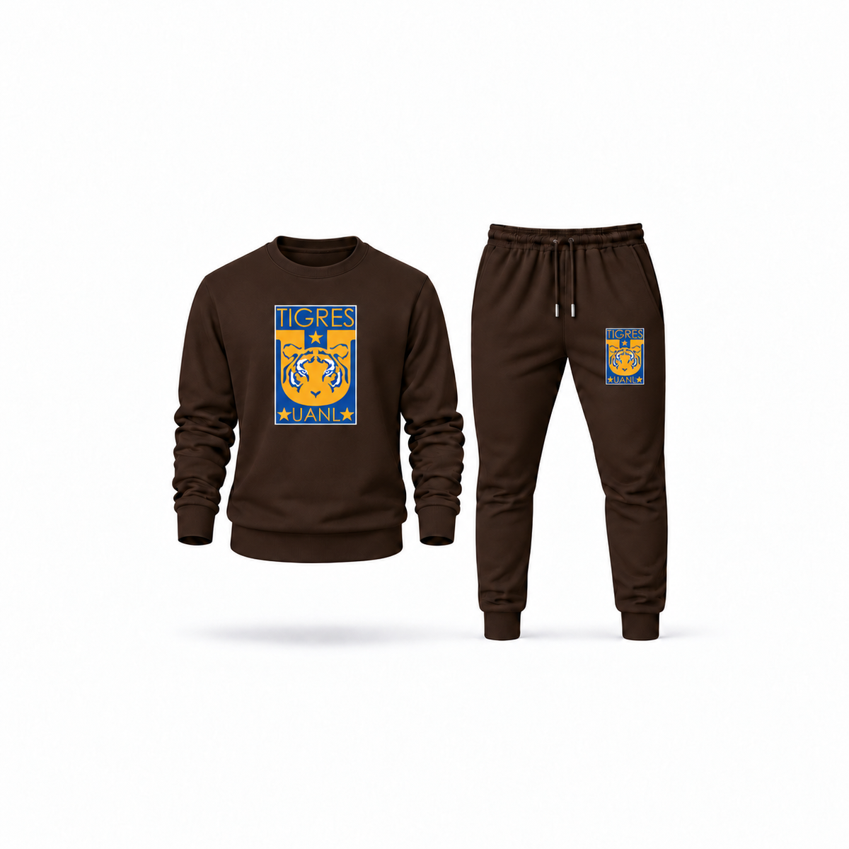 Men's Tigres UANL FC Sweatshirt Joggers Set | Color: Brown | Main