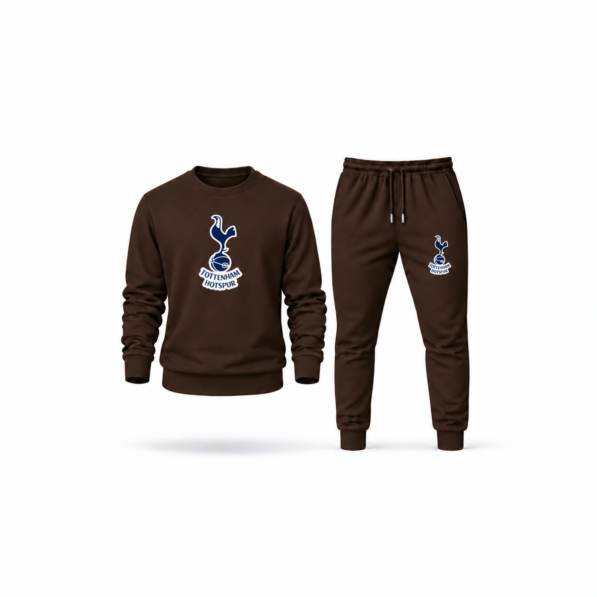 Men's Tottenham Hotspur F.C. Soccer Sweatshirt Joggers Set | Color: Brown | Main