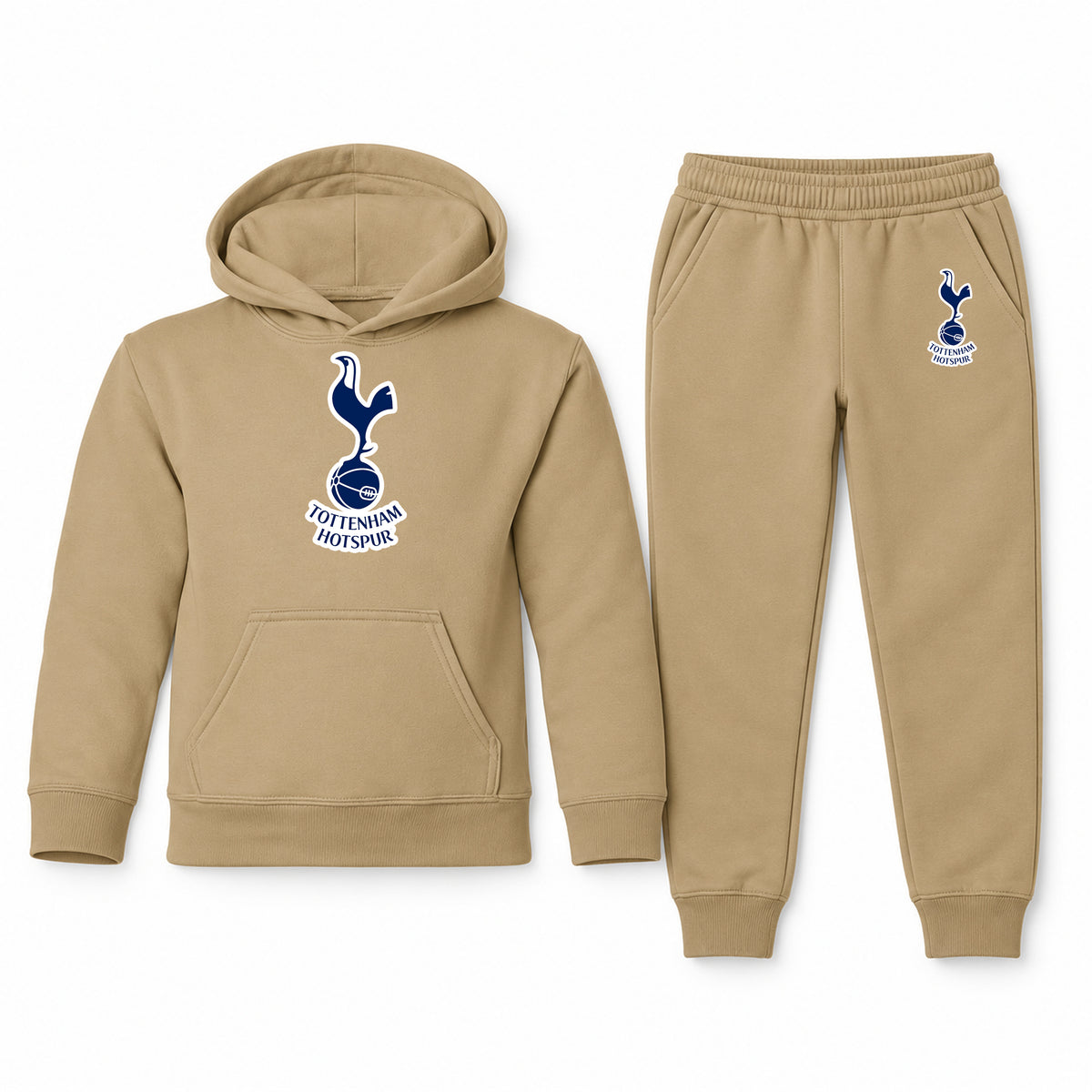Tottenham Hotspur F.C. Soccer youth hoodie jogger set, Khaki, Youth Large ages 10–12
