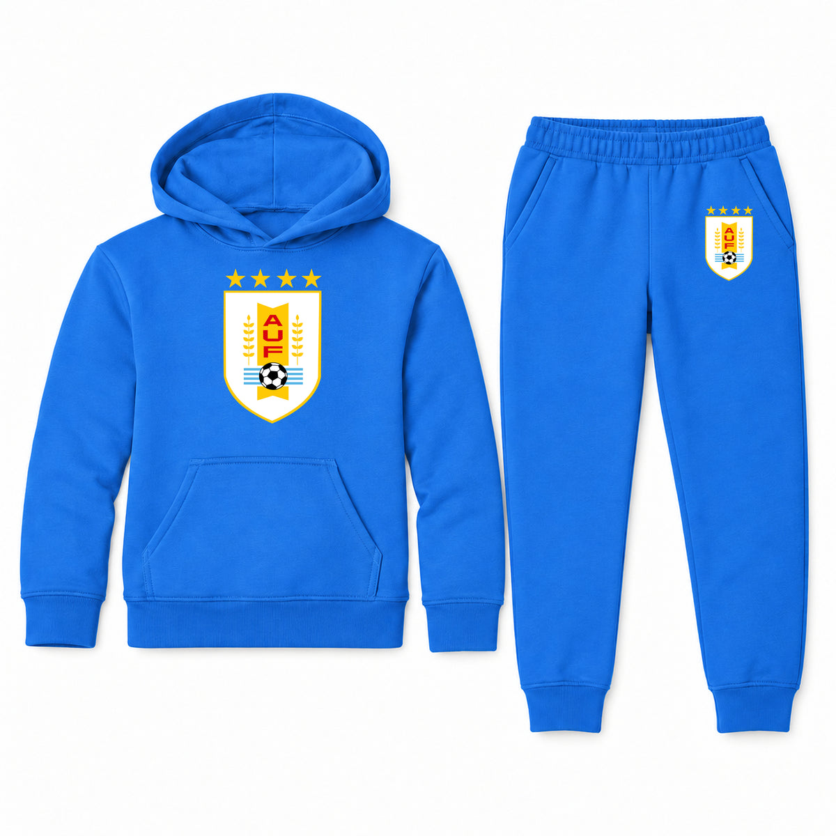 Uruguay National Soccer Team youth hoodie jogger set, Blue, Youth Large ages 10–12