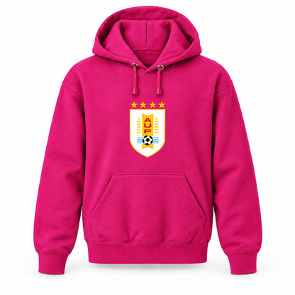 Uruguay National Soccer Team - Youth Large Hoodie (Ages 10–12) | Color: Hot Pink