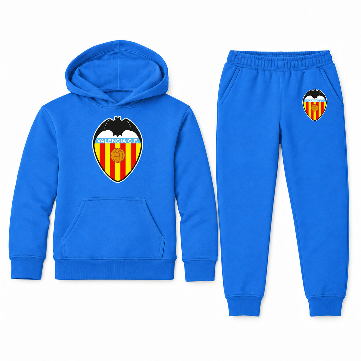 Valencia FC youth hoodie jogger set, Blue, Youth Large ages 10–12