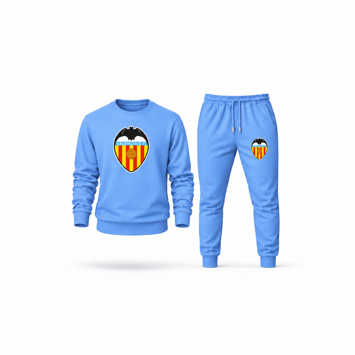 Men's Valencia FC Sweatshirt Joggers Set | Color: Carolina Blue | Main